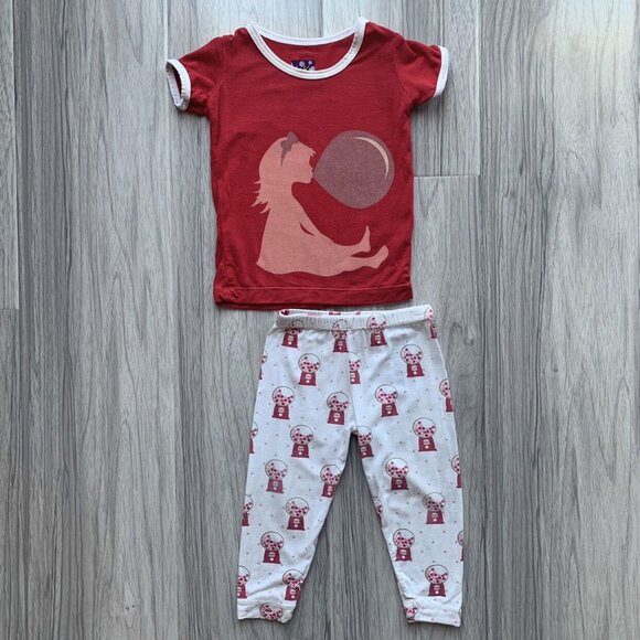 Kickee Pants Bubblegum Bamboo Pajamas - Picture 2 of 11